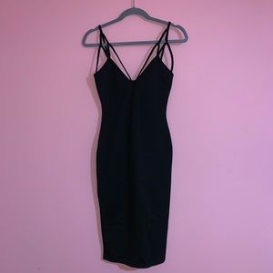 ASOS black midi dress M